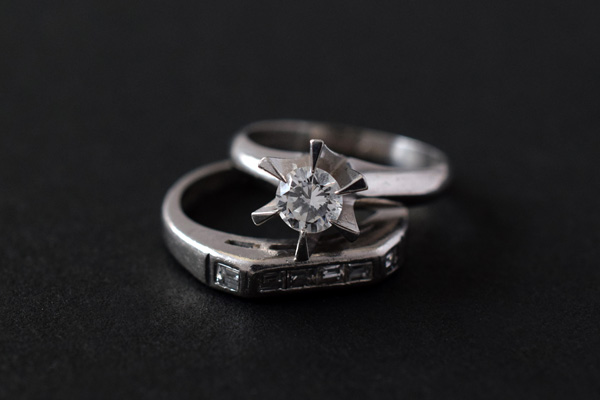 お客様がお持ちだったプラチナとダイアモンドのエンゲージリングです。＊静岡県浜松市ジュエリープシュケー