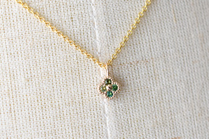 ご家族の誕生石を集めたK18YG&K14GFオーダーメイド・ネックレス