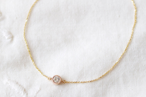 お客様がお持ちだったダイアモンドをミルグレインで留めたオーダーメイドのブレスレットです。＊静岡県浜松市ジュエリープシュケー