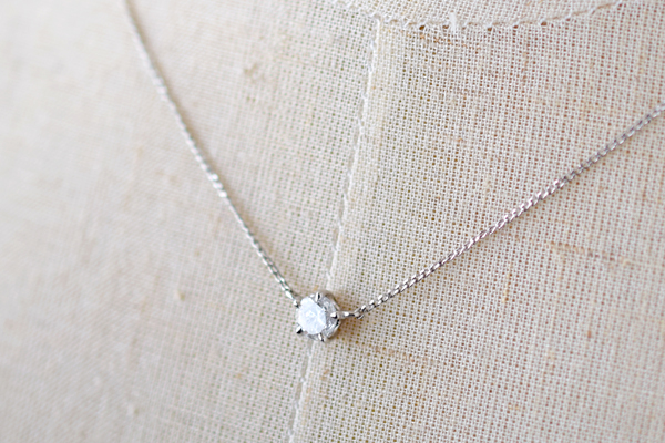 お母様から譲り受けられたネックレスのトップ部分を新しいデザインにリフォームしたネックレスです。＊静岡県浜松市ジュエリープシュケー