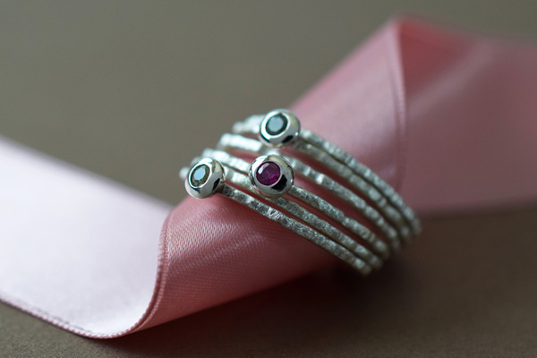 プシュケーオリジナルジュエリーコレクション《Pieces》スターリングシルバーリングの新品仕上げです。＊静岡県浜松市ジュエリープシュケー