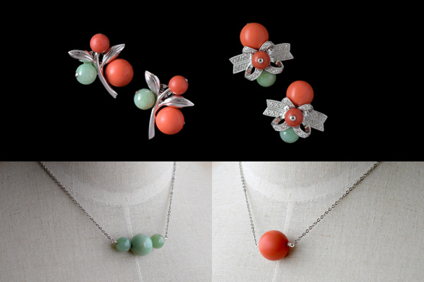 100歳で亡くなられたお母様のお持ちだったアクセサリーのリメイクジュエリーです。ご縁のあった方々への贈り物として制作させていただきました。＊静岡県浜松市ジュエリープシュケー