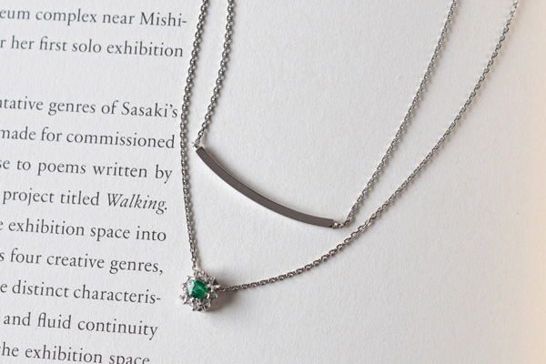 お母様から譲り受けられた指輪を最大限活かしたプラチナリメイクネックレスです。＊静岡県浜松市ジュエリープシュケー