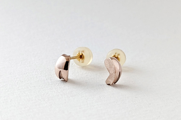 うさぎりんご・ピアス・ピンクシルバー・K18イエローゴールド・静岡県 S 様＊静岡県浜松市ジュエリープシュケー