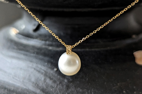 Giorni Stella・淡水パール・K18イエローゴールド・K10イエローゴールド・ネックレス・1点もの