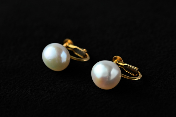 淡水パール・イヤリング・Silver925・スターリングシルバー・ゴールドコーティング・1点もの