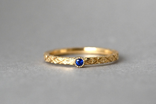 リング・指輪・ブルーサファイア・K18イエローゴールド・Giorni Stella・静岡県 S 様＊静岡県浜松市ジュエリープシュケー
